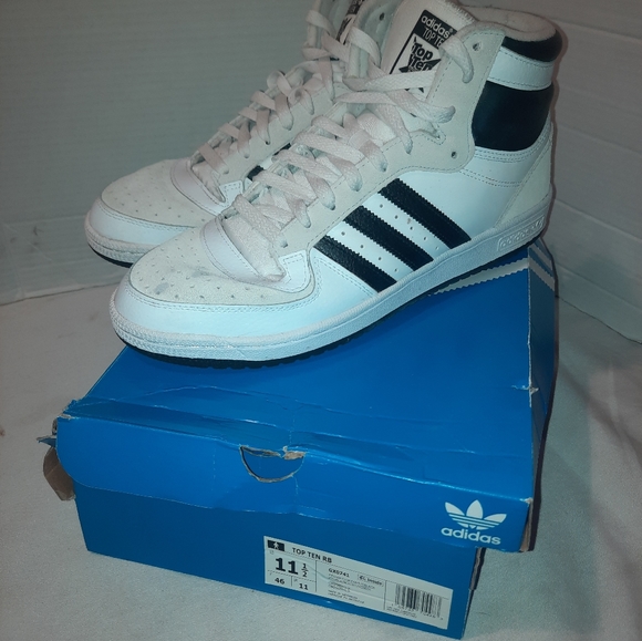 adidas Other - Adidas Men's Top Ten RB Casual Sneakers Retro White Black Grey Size 11.5